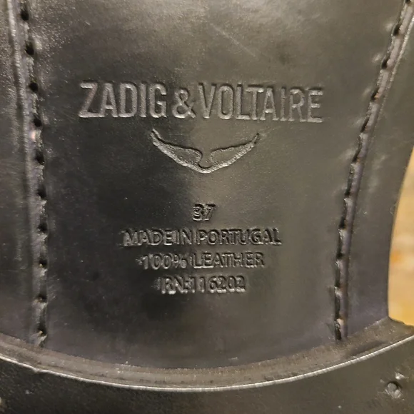 ZADIG AND VOLTAIRE Laureen Chain Embellished Leather Boots